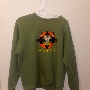 Hanes Olive New Mexico Men's Crewneck Sweater